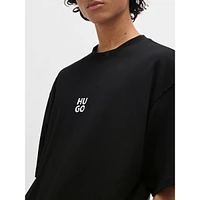 Oversized Stacked-Logo Graphic T-Shirt