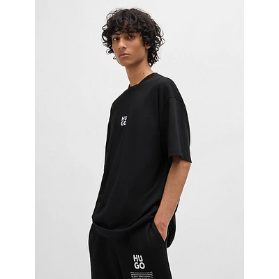 Oversized Stacked-Logo Graphic T-Shirt