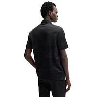 Mercerized-Cotton Jacquard Polo Shirt