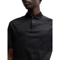 Mercerized-Cotton Jacquard Polo Shirt