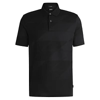 Mercerized-Cotton Jacquard Polo Shirt