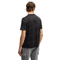 Mercerized-Cotton Two-Tone Jacquard T-Shirt