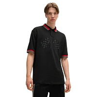 Hugo x RB Cotton-Piqué Polo Shirt With Signature Bull Motif