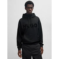 Oversized Tonal-Logo French Terry Hoodie