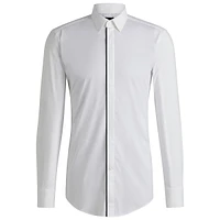 Slim-Fit Easy-Iron Stretch-Cotton Poplin Shirt