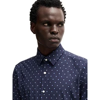 Hank Slim-Fit Printed Performance-Stretch Jersey Shirt