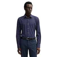 Hank Slim-Fit Printed Performance-Stretch Jersey Shirt