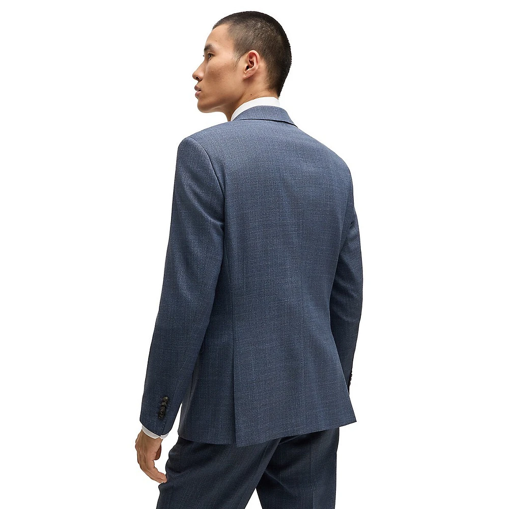 Regular-Fit Micro-Patterned Stretch Suit