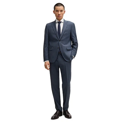 Regular-Fit Micro-Patterned Stretch Suit