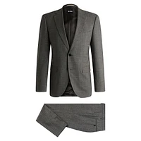 Regular-Fit Micro-Patterned Stretch Suit