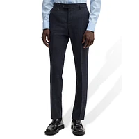 Slim-Fit Micro-Patterned Stretch Pants