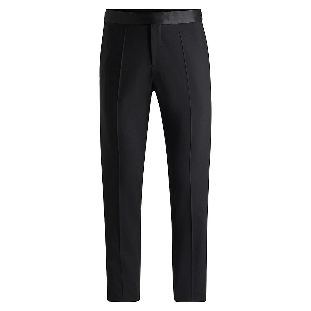 Slim-Fit Stretch Wool Tuxedo Pants