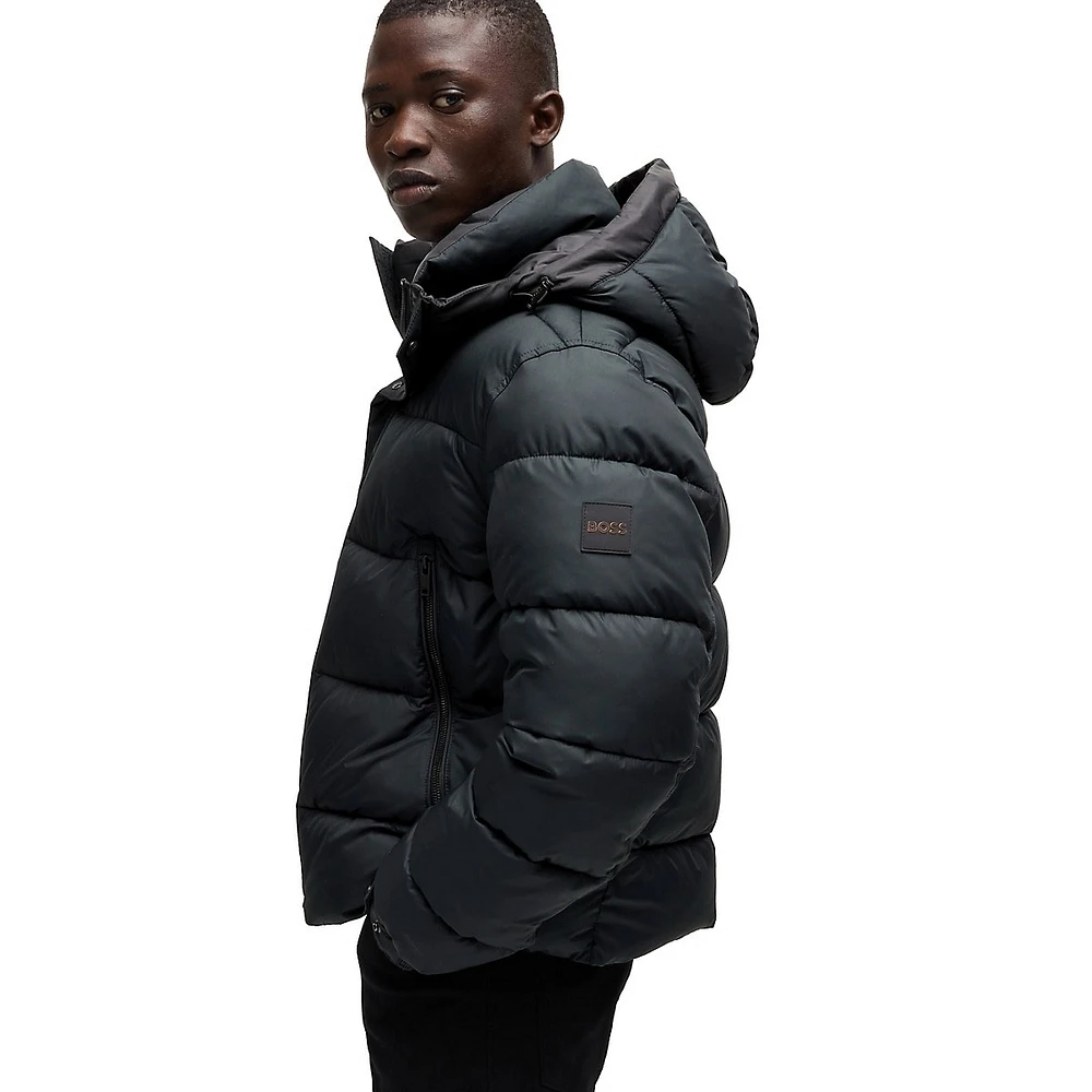 Regular-Fit Hooded Puffer Jacket