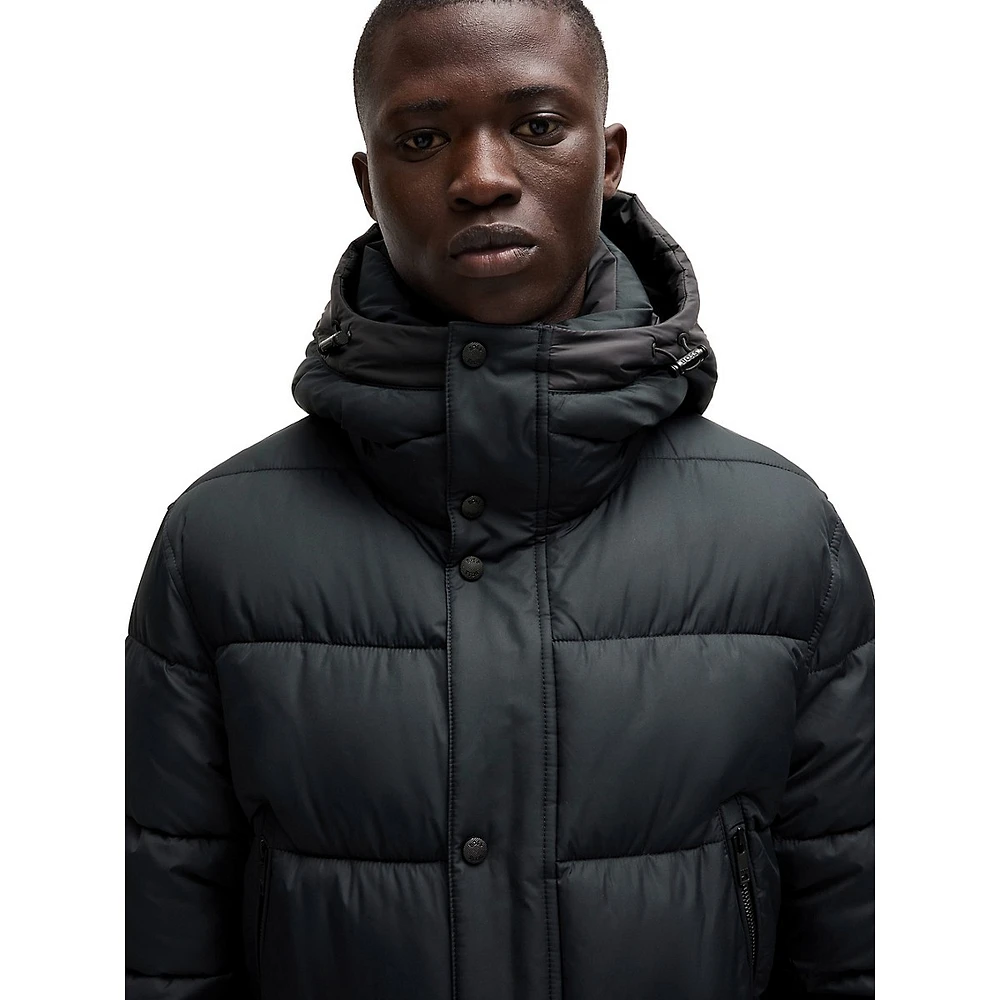 Regular-Fit Hooded Puffer Jacket