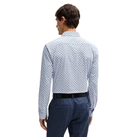 Slim-Fit Printed Cotton-Blend Jersey Shirt