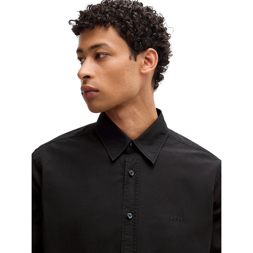 Regular-Fit Cotton Poplin Shirt