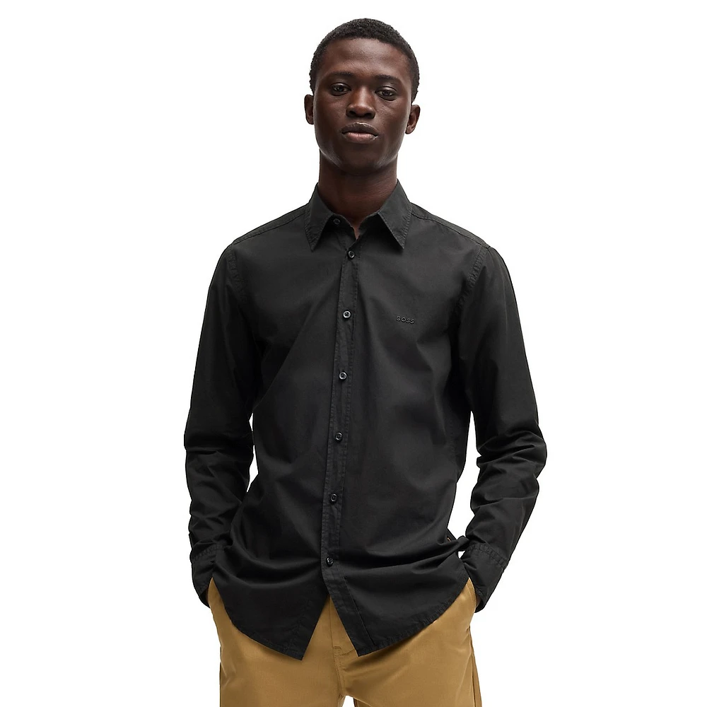 Regular-Fit Cotton Poplin Shirt