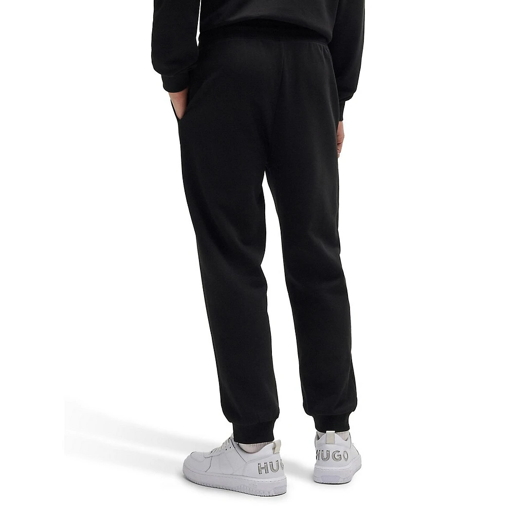 Cotton-Terry Track Pants With Smiley-Face Logo Patch