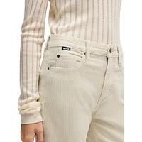 Straight-Fit Stretch-Cotton Corduroy Pants