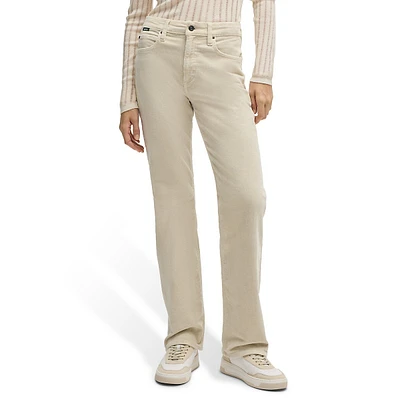 Straight-Fit Stretch-Cotton Corduroy Pants