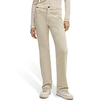 Straight-Fit Stretch-Cotton Corduroy Pants