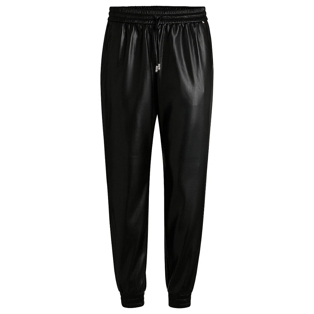 Faux Leather Drawstring Pants