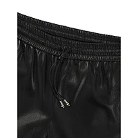 Faux Leather Drawstring Pants