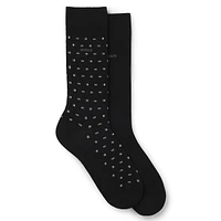 Men's 2-Pair Mercerized-Cotton Blend Crew Socks