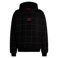 Grid-Stitch Cotton-Terry Hoodie