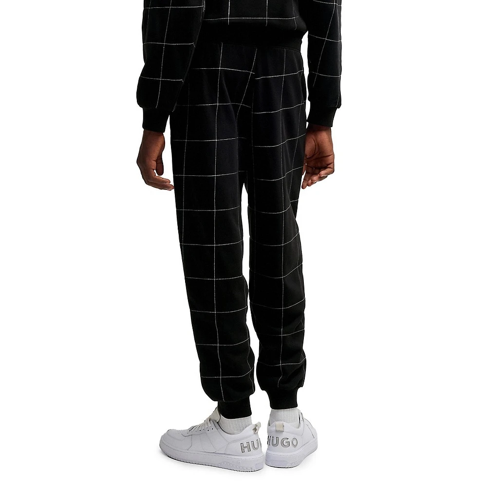 Grid-Stitch Cotton-Terry Tracksuit Bottoms