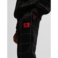 Grid-Stitch Cotton-Terry Tracksuit Bottoms