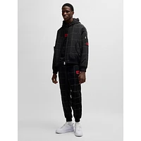 Grid-Stitch Cotton-Terry Tracksuit Bottoms