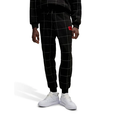 Grid-Stitch Cotton-Terry Tracksuit Bottoms