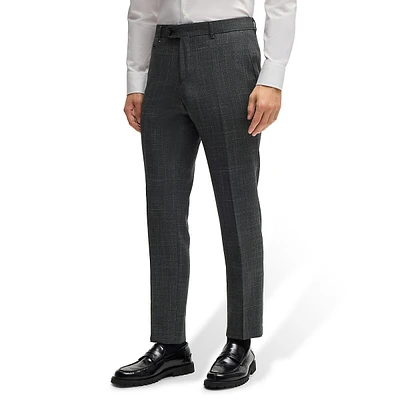 Slim-Fit Micro-Patterned Stretch Pants