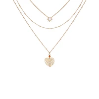3-Pack Goldtone Mixed Chain & Pendant Necklaces