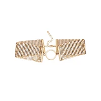 Goldtone Mesh Choker Necklace