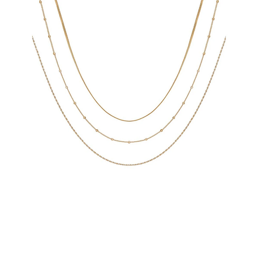 3-Piece Goldtone Necklace Set