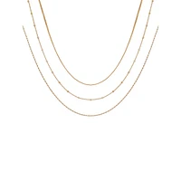 3-Piece Goldtone Necklace Set