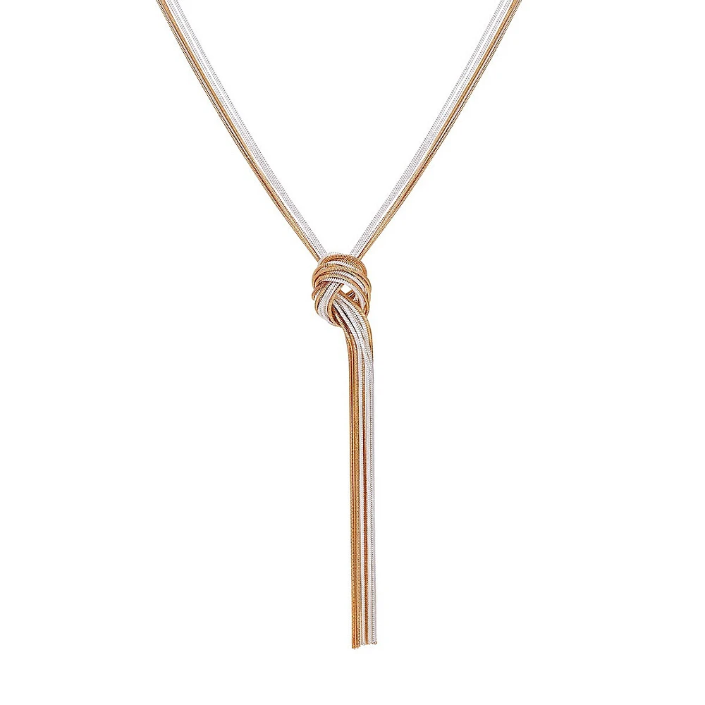 Two-Tone Y-Necklace