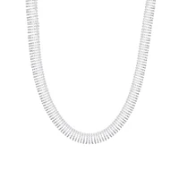 Silvertone & Clear Crystal Necklace