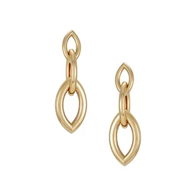 Goldtone Drop-Link Earrings