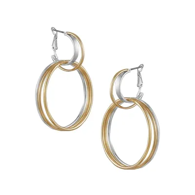 Goldtone & Silvertone Drop Earrings