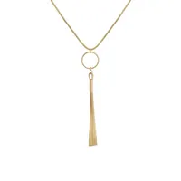 Goldtone Tassel Pendant Necklace