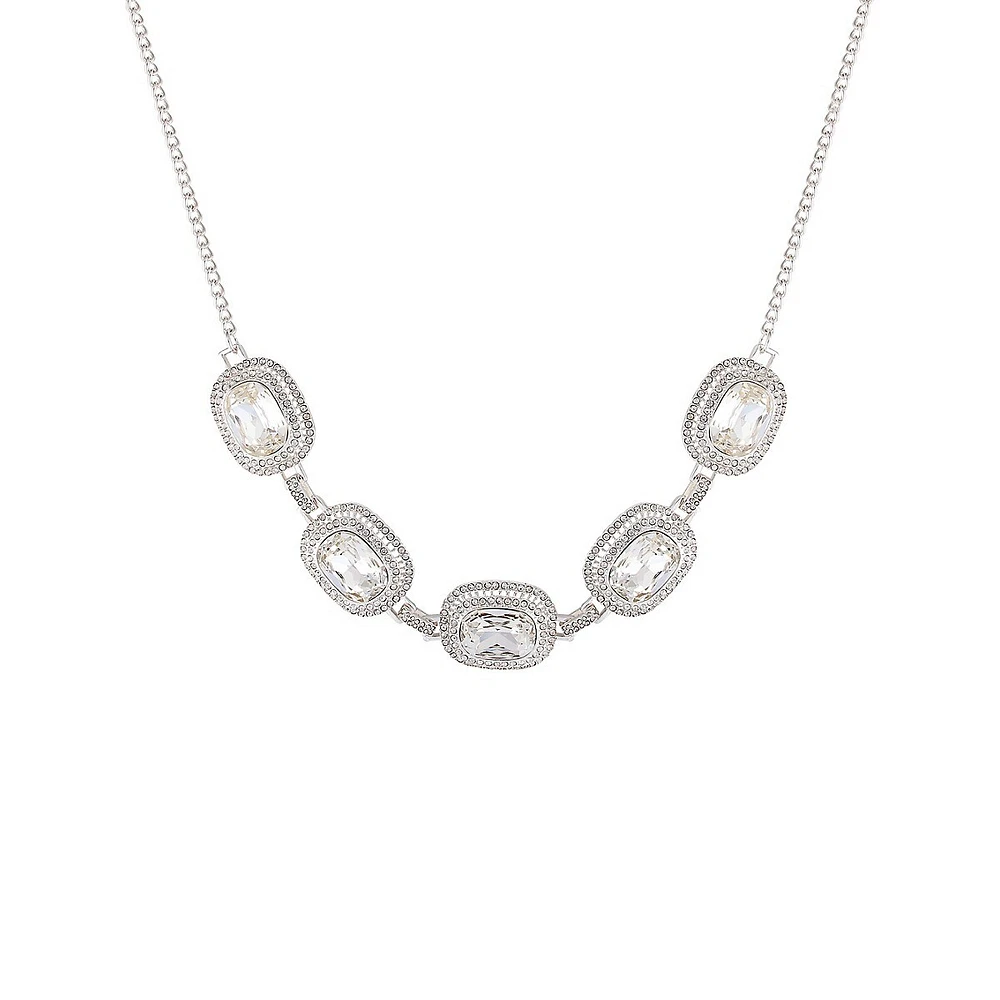 Silvertone & Crystal Statement Necklace