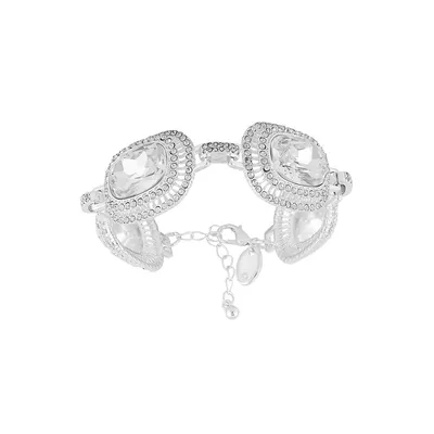 Silvertone & Crystal Bracelet