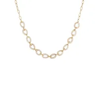 Goldtone & Crystal Necklace