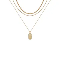 3-Pack Assorted Goldtone Mixed Chain Necklaces