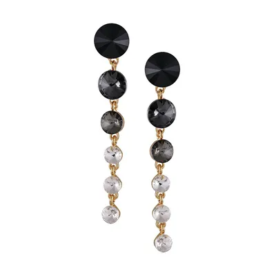 Goldtone & Glass Crystal D​égrade Linear Earrings