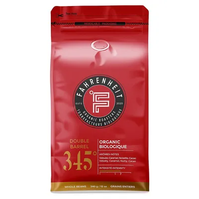 Organic 345-Degree Double Barrel Whole Coffee Bean