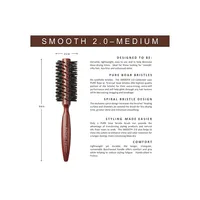 SMOOTH 2.0 - PURE Natural Bristle Brush - Medium